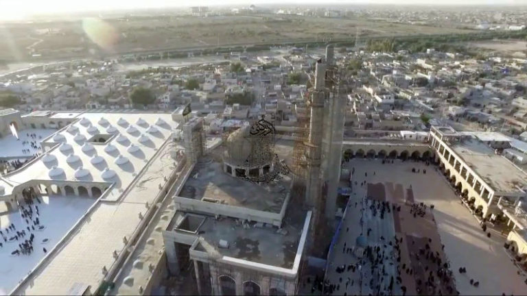 نمایی از مسجد سهله در عصر کنونی (تصویر از إعلام أمانة مسجد السهلة المعظم)